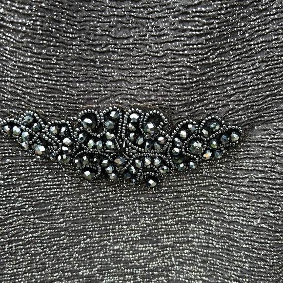 NWT B & A by Betsey and Adam Cocktail Dress Black With Silver Sparkles Prom - Picture 10 of 13